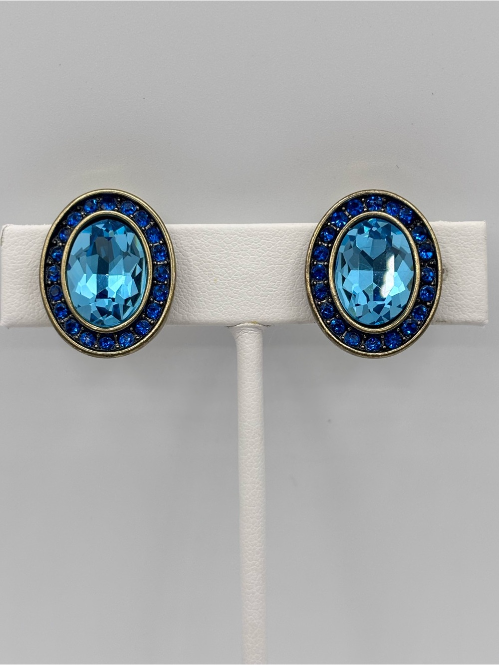 Heidi Daus Worth Waiting For in Blue Clip-on Earrings JP479